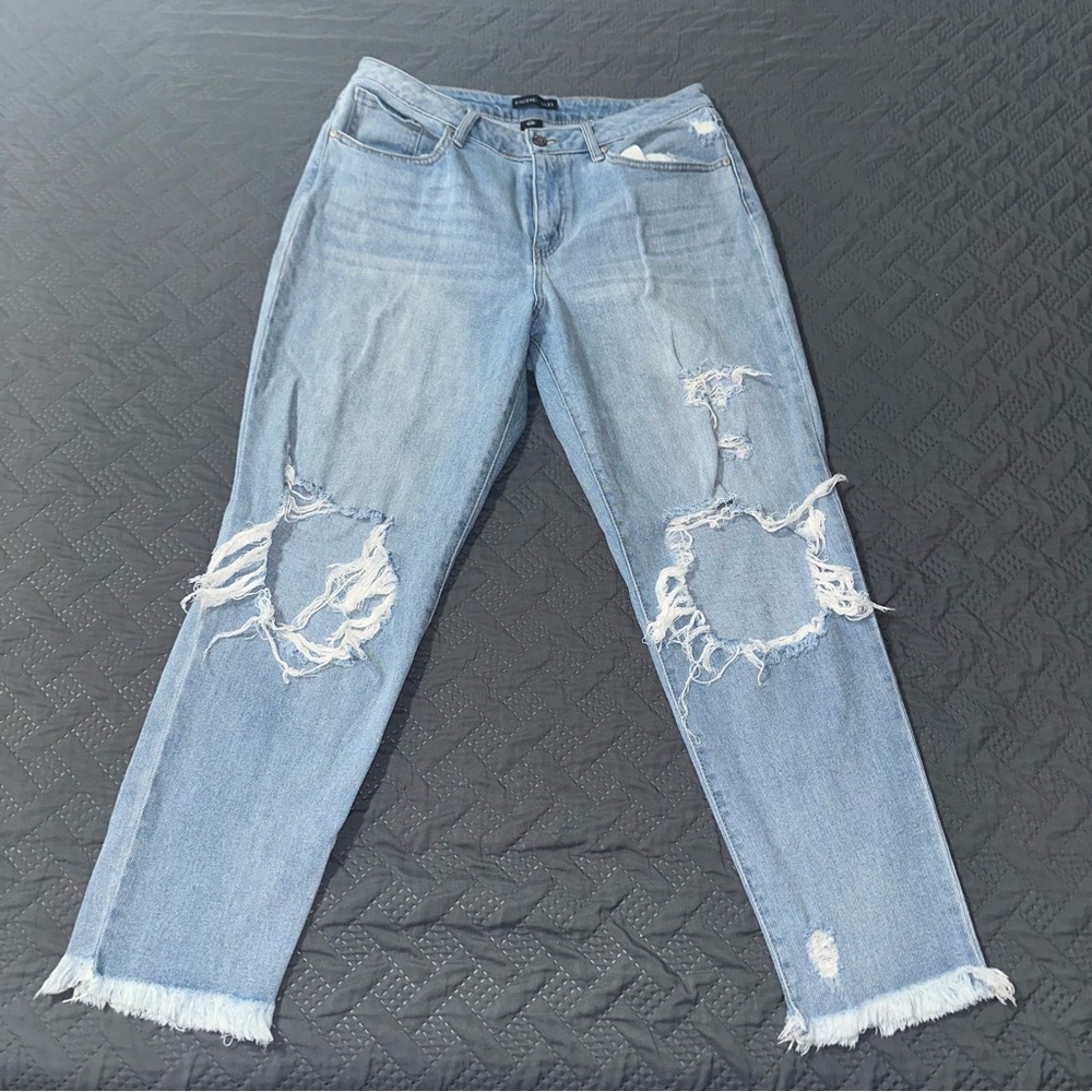 Sincerely Jules‎ Womens 11 30 Boyfriend Fit Distressed Everyday Stretch Denim